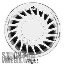 Picture of Lincoln MARK SERIES (1993-1994) 16x7 Aluminum Alloy Silver with Machined Edge 20 Spoke [03710]