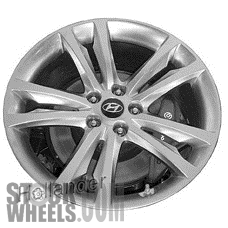 Picture of Hyundai GENESIS (2009-2012) 19x8.5 Aluminum Alloy Chrome  (for use with TPMS Sensor) 5 Double Spoke [70791A]