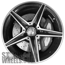 Picture of Mercedes C-CLASS (2016-2018) 18x7.5 Aluminum Alloy Machined with Black 5 Spoke [85445]